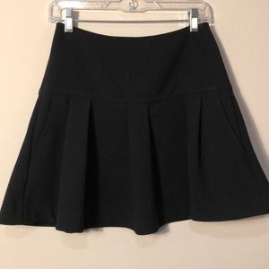 Anthropologie Black Pleated Skirt